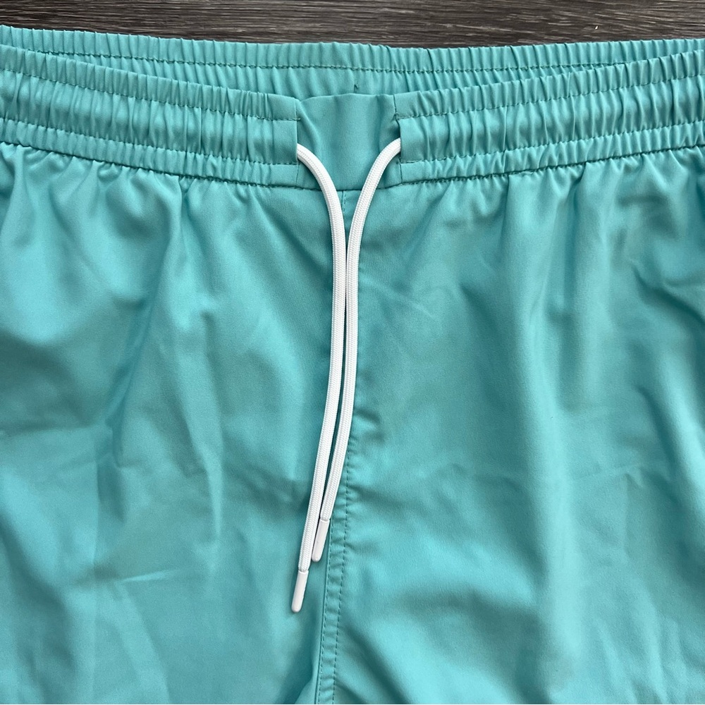 Abercrombie & Fitch Relaxed Stretch Turquoise Swim Trunks - Picture 3 of 6